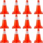 VEVOR 12Pack 18\" Traffic Cones, Safety Road Parking Cones Βάση PVC, Πορτοκαλί Κώνος Κυκλοφορίας με Ανακλαστικά Κολάρα, Κώνοι Κατασκευής Επικίνδυνων για Στάθμευση οικιακής κυκλοφορίας
