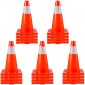VEVOR 20Pack 18\" Traffic Cones, Safety Road Parking Cones Βάση PVC, Πορτοκαλί Κώνος Κυκλοφορίας με Ανακλαστικά Κολάρα, Κώνοι Κατασκευής Επικίνδυνων για Στάθμευση οικιακής κυκλοφορίας