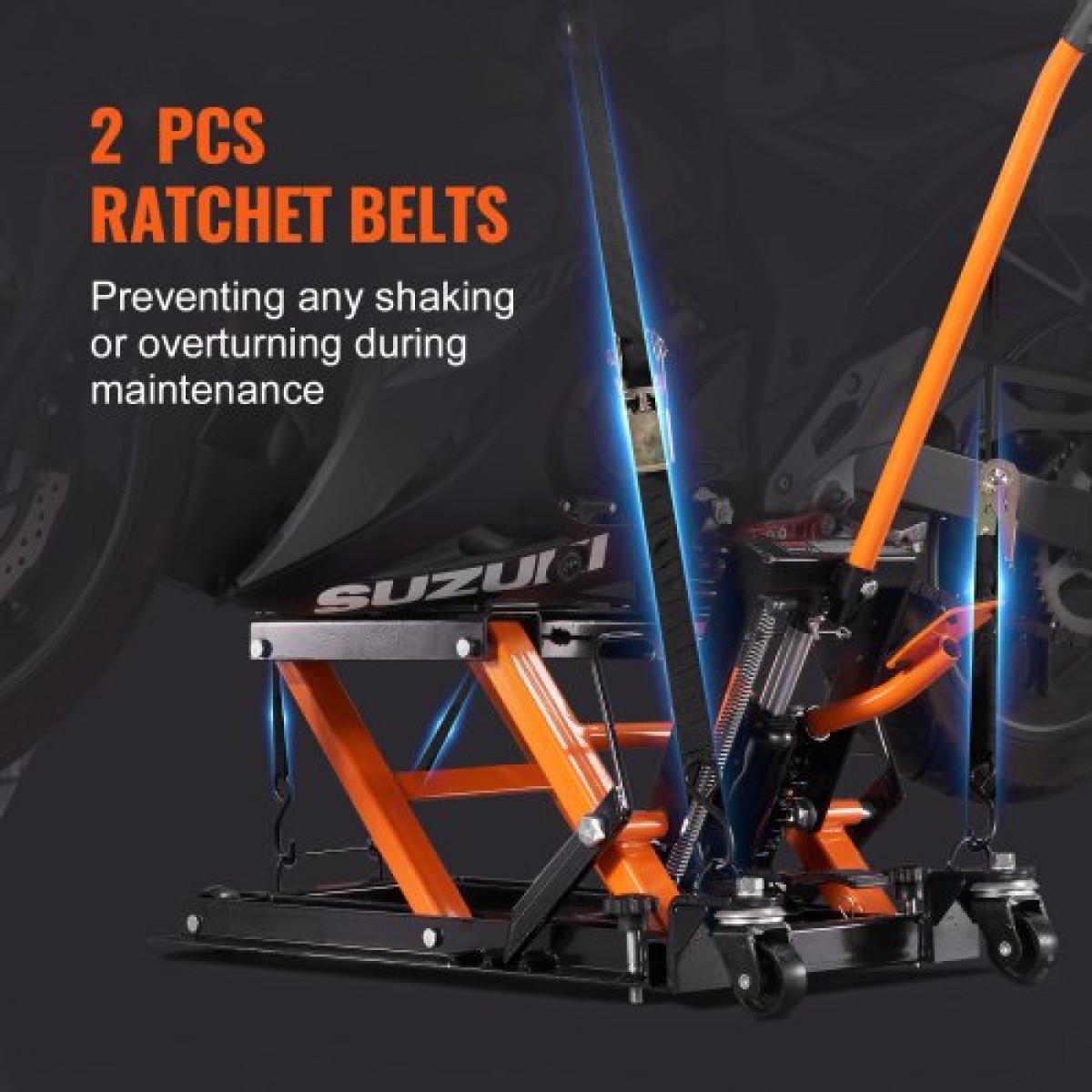 VEVOR Μοτοσικλέτα Υδραυλική Αντλία Βάση 680,4 kg ATV Dirt Bike Stand