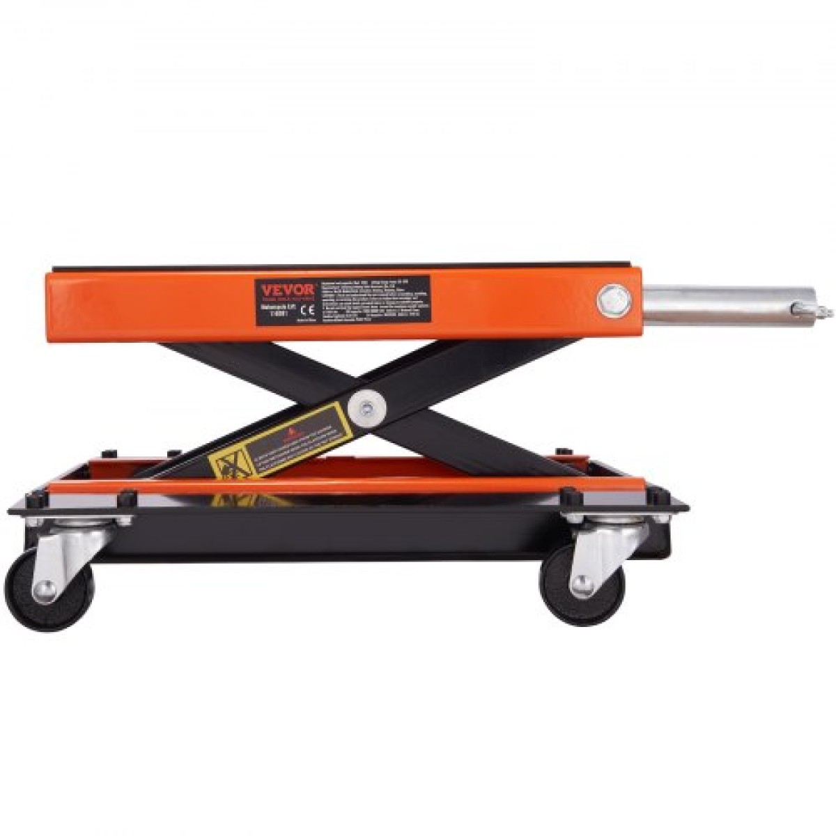 VEVOR μοτοσικλέτας ανυψωτικό ATV ψαλίδι Jack Dolly 499,5 kg Φαρδύ κατάστρωμα & μανιβέλα χειρός