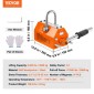 VEVOR Magnetic Lifter, 4400lbs/2000kg ικανότητα έλξης, 2,5 συντελεστής ασφαλείας, νεοδύμιο & χάλυβας, μαγνήτης ανύψωσης με απελευθέρωση, μόνιμοι μαγνήτες ανύψωσης, μαγνήτης βαρέως τύπου για ανυψωτικό, γερανός καταστήματος, μπλοκ, σανίδα