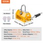 VEVOR Magnetic Lifter, 3300lbs/1500kg ικανότητα έλξης, 2,5 συντελεστής ασφάλειας, νεοδύμιο & χάλυβας, μαγνήτης ανύψωσης με απελευθέρωση, μόνιμοι μαγνήτες ανύψωσης, μαγνήτης βαρέως τύπου για ανυψωτικό, γερανός καταστήματος, μπλοκ, σανίδα
