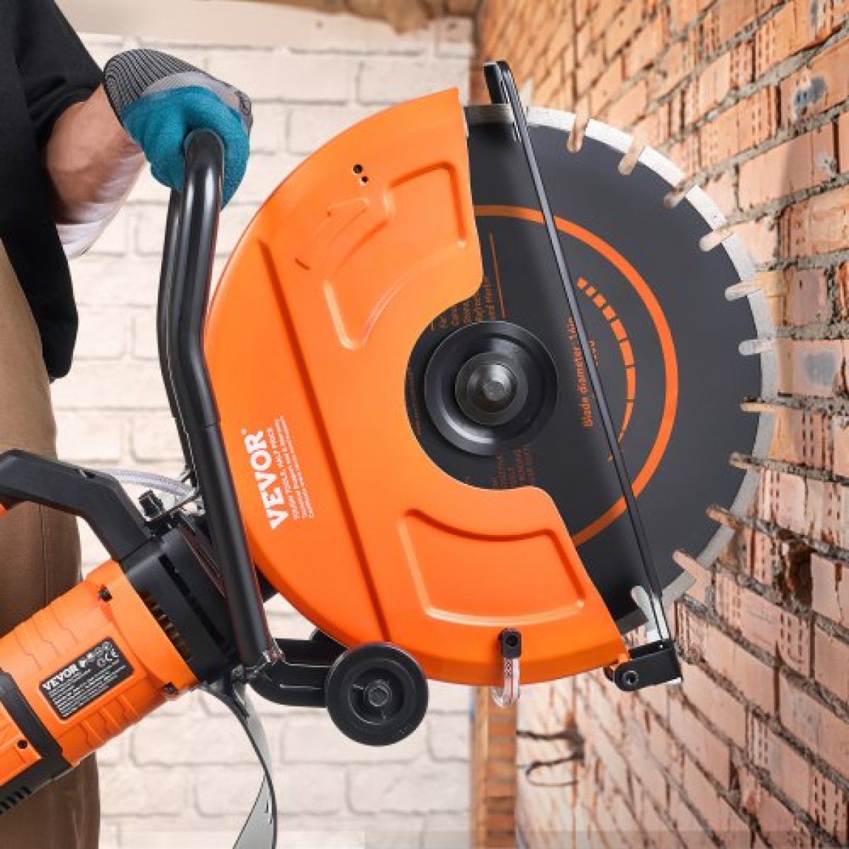 VEVOR 16"/40,6 cm Ηλεκτρικό πριόνι σκυροδέματος υγρό/στεγνό πριόνι με αντλία νερού και λεπίδα