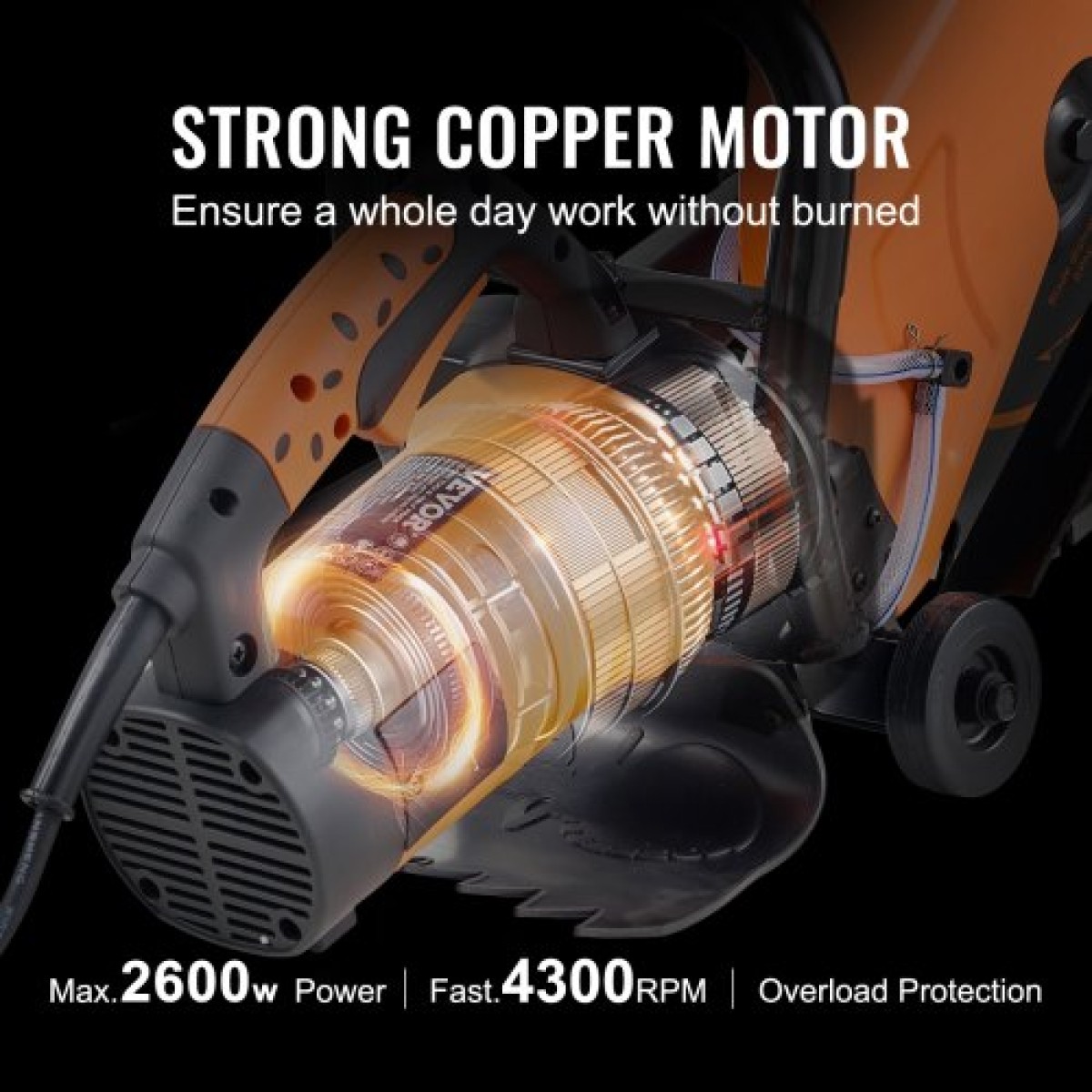 VEVOR 14"/35,6 cm Ηλεκτρικό πριόνι σκυροδέματος υγρό/στεγνό πριόνι με αντλία νερού και λεπίδα