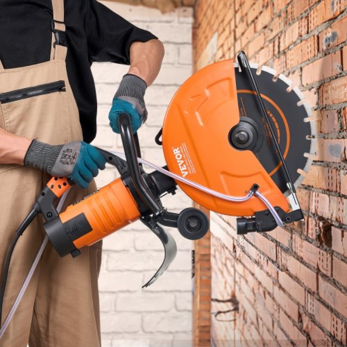 VEVOR 14"/35,6 cm Ηλεκτρικό πριόνι σκυροδέματος υγρό/στεγνό πριόνι με αντλία νερού και λεπίδα