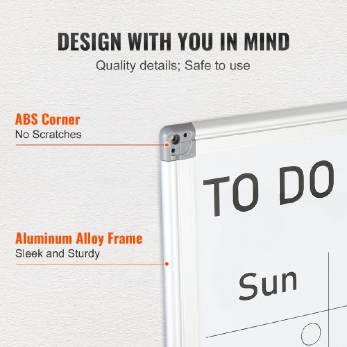 Λευκός πίνακας VEVOR Calendar, 36 x 24 ίντσες Magnetic Dry Erase Calendar Board, Monthly Planner Whiteboard για τοίχο, 1 Magnetic Erase & 2 Dry Erase Marker & Mobile Tray for Restaurant Office Home School
