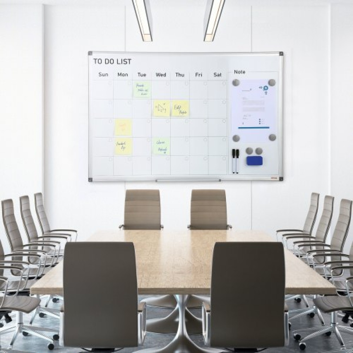 Λευκός πίνακας VEVOR Calendar, 36 x 24 ίντσες Magnetic Dry Erase Calendar Board, Monthly Planner Whiteboard για τοίχο, 1 Magnetic Erase & 2 Dry Erase Marker & Mobile Tray for Restaurant Office Home School