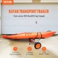 Καρότσι VEVOR Heavy Duty Kayak, χωρητικότητα 204,1 κιλών, Αποσπώμενο καρότσι κανόε με μασίφ λάστιχα 30,5 cm, ρυθμιζόμενο πλάτος & αντιολισθητικό πόδι στήριξης, για καγιάκ Canoes Paddleboards Float Mats Jon Boats