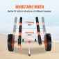 Καρότσι VEVOR Heavy Duty Kayak, χωρητικότητα 204,1 κιλών, Αποσπώμενο καρότσι κανόε με μασίφ λάστιχα 30,5 cm, ρυθμιζόμενο πλάτος & αντιολισθητικό πόδι στήριξης, για καγιάκ Canoes Paddleboards Float Mats Jon Boats