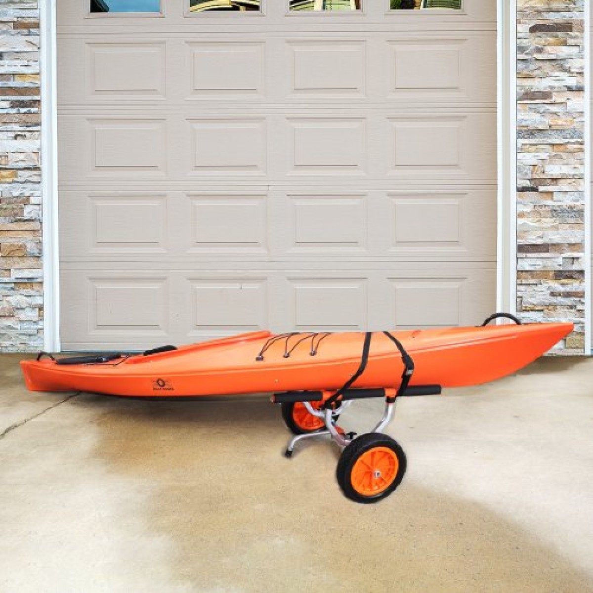 Καρότσι VEVOR Heavy Duty Kayak, χωρητικότητα 204,1 κιλών, Αποσπώμενο καρότσι κανόε με μασίφ λάστιχα 30,5 cm, ρυθμιζόμενο πλάτος & αντιολισθητικό πόδι στήριξης, για καγιάκ Canoes Paddleboards Float Mats Jon Boats