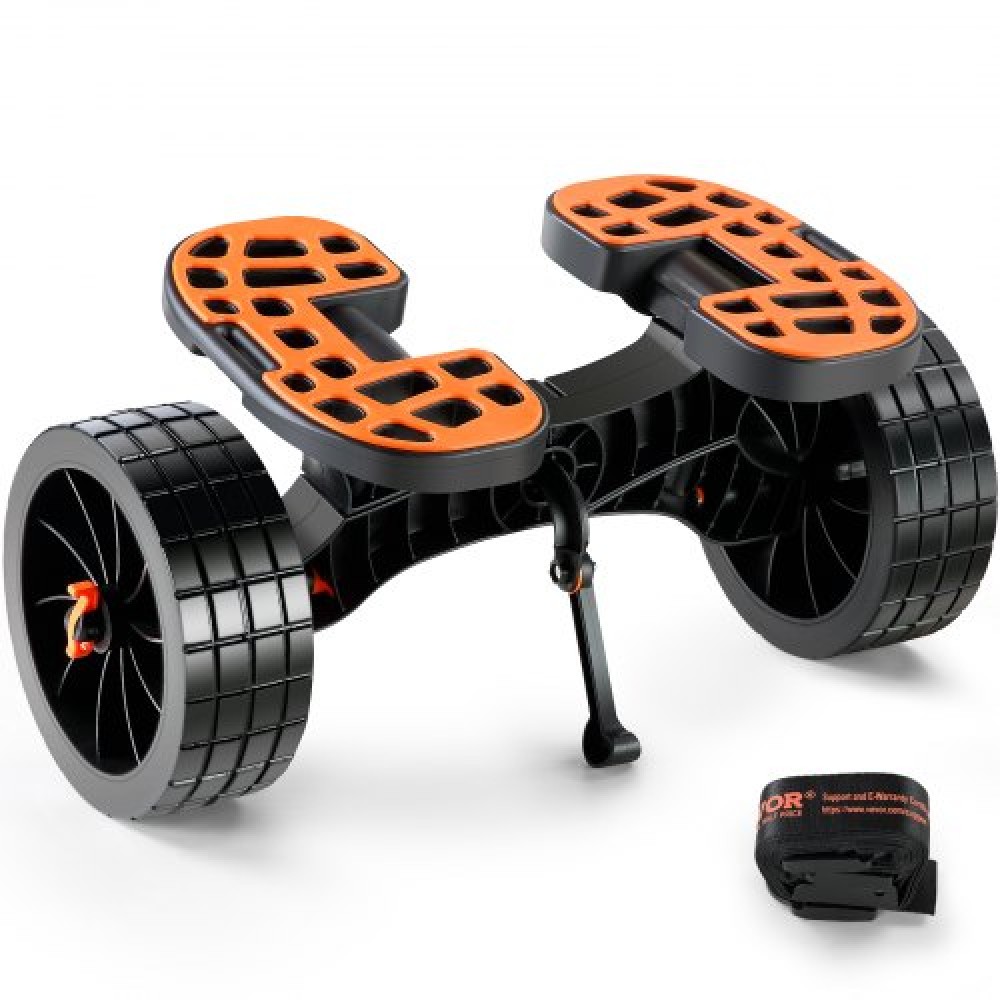 Καρότσι VEVOR Heavy Duty Kayak, χωρητικότητα φόρτωσης 320 λίβρες, Αποσπώμενο καρότσι κανόε τρόλεϊ με ελαστικά 10'', ρυθμιζόμενα στηρίγματα & αντιολισθητικό πόδι στήριξης, για καγιάκ Canoes Paddleboards Float Mats Jon Boats