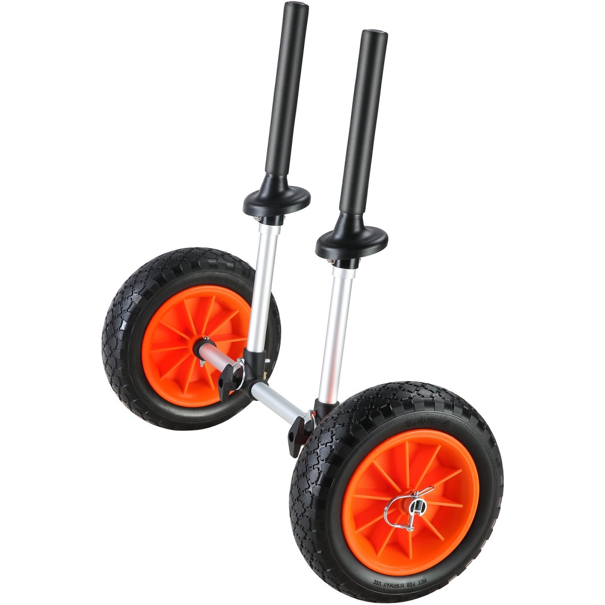 Καρότσι VEVOR Heavy Duty Kayak, χωρητικότητα φόρτωσης 280 lbs, Αποσπώμενο καρότσι κανόε με συμπαγή ελαστικά 10'', Ρυθμιζόμενο πλάτος & προστασία από αφρό κορυφής, για καγιάκ με οπές αποστράγγισης 2,54 cm και άνω