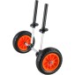 Καρότσι VEVOR Heavy Duty Kayak, χωρητικότητα φόρτωσης 280 lbs, Αποσπώμενο καρότσι κανόε με συμπαγή ελαστικά 10'', Ρυθμιζόμενο πλάτος & προστασία από αφρό κορυφής, για καγιάκ με οπές αποστράγγισης 2,54 cm και άνω