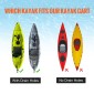 Καρότσι VEVOR Heavy Duty Kayak, χωρητικότητα φόρτωσης 280 lbs, Αποσπώμενο καρότσι κανόε με συμπαγή ελαστικά 10'', Ρυθμιζόμενο πλάτος & προστασία από αφρό κορυφής, για καγιάκ με οπές αποστράγγισης 2,54 cm και άνω