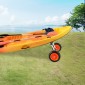 Καρότσι VEVOR Heavy Duty Kayak, χωρητικότητα φόρτωσης 280 lbs, Αποσπώμενο καρότσι κανόε με συμπαγή ελαστικά 10'', Ρυθμιζόμενο πλάτος & προστασία από αφρό κορυφής, για καγιάκ με οπές αποστράγγισης 2,54 cm και άνω