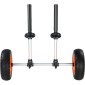 Καρότσι VEVOR Heavy Duty Kayak, χωρητικότητα φόρτωσης 280 lbs, Αποσπώμενο καρότσι κανόε με συμπαγή ελαστικά 10'', Ρυθμιζόμενο πλάτος & προστασία από αφρό κορυφής, για καγιάκ με οπές αποστράγγισης 2,54 cm και άνω
