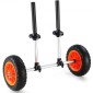 Καρότσι VEVOR Heavy Duty Kayak, χωρητικότητα φόρτωσης 280 lbs, Αποσπώμενο καρότσι κανόε με συμπαγή ελαστικά 10'', Ρυθμιζόμενο πλάτος & προστασία από αφρό κορυφής, για καγιάκ με οπές αποστράγγισης 2,54 cm και άνω