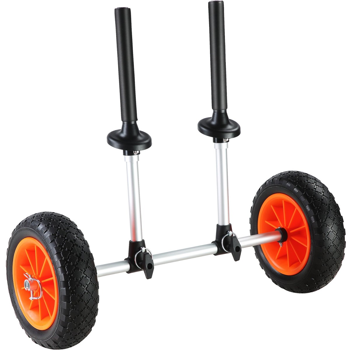 Καρότσι VEVOR Heavy Duty Kayak, χωρητικότητα φόρτωσης 280 lbs, Αποσπώμενο καρότσι κανόε με συμπαγή ελαστικά 10'', Ρυθμιζόμενο πλάτος & προστασία από αφρό κορυφής, για καγιάκ με οπές αποστράγγισης 2,54 cm και άνω