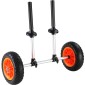 Καρότσι VEVOR Heavy Duty Kayak, χωρητικότητα φόρτωσης 280 lbs, Αποσπώμενο καρότσι κανόε με συμπαγή ελαστικά 10'', Ρυθμιζόμενο πλάτος & προστασία από αφρό κορυφής, για καγιάκ με οπές αποστράγγισης 2,54 cm και άνω