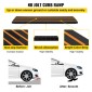 VEVOR Curb Ramp, 6,6cm Rise Rubber Driveway Ramps, Heavy Duty 14999,8 kg Βάρος χωρητικότητας ράμπα κατωφλίου, ράμπες γέφυρας πεζοδρομίου για φόρτωση πεζοδρομίου αποβάθρας γκαράζ, επεκτάσιμο σετ πλήρους ράμπας