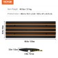 VEVOR Curb Ramp, 6,6cm Rise Rubber Driveway Ramps, Heavy Duty 14999,8 kg Βάρος χωρητικότητας ράμπα κατωφλίου, ράμπες γέφυρας πεζοδρομίου για φόρτωση πεζοδρομίου αποβάθρας γκαράζ, επεκτάσιμο σετ πλήρους ράμπας