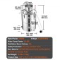 VEVOR Essential Oil Still Water Distiller 49,2L with Thumper Keg & Water Pump