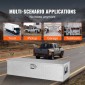 Κουτί εργαλείων κρεβατιού φορτηγού VEVOR Heavy Duty, Εργαλειοθήκη Diamond Plate με Πλαϊνή λαβή και κλειδαριά κλειδαριάς, Storage Tool Box Box Organizer για παραλαβή, Κρεβάτι φορτηγού, RV, Trailer, 99,1x33x25,4 cm, Ασημί