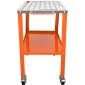 Τραπέζι συγκόλλησης VEVOR 91,4 cm x 45,7 cm, 544 kg Χωρητικότητα φορτίου Steel Welding Τραπέζι εργασίας σε ρόδες, Φορητός πάγκος εργασίας 2 στρώσεων με τροχούς πέδησης, 4 υποδοχές εργαλείων, οπές στερέωσης 1,6 cm