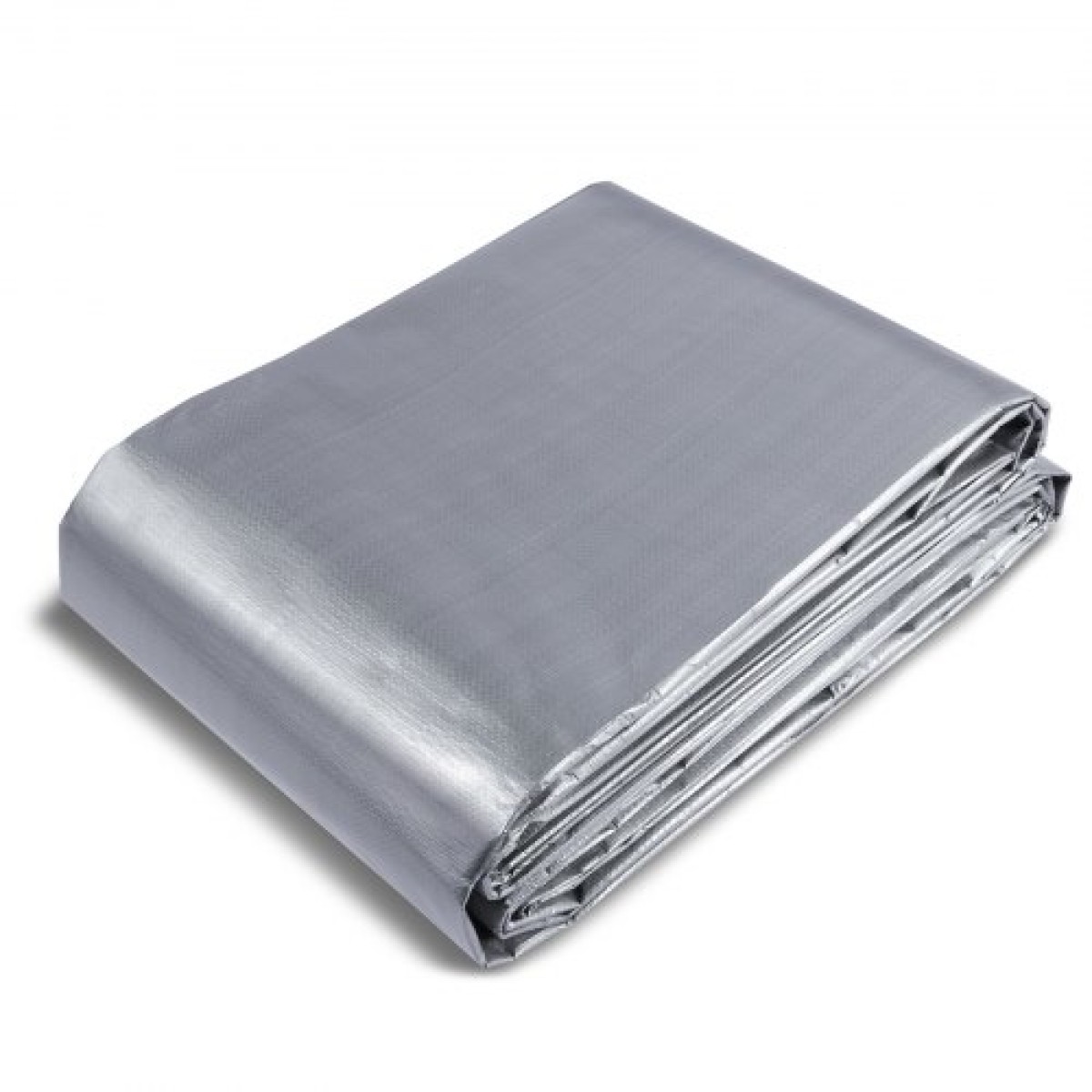 VEVOR Tarp Αδιάβροχο 609,6 x 914,4 cm, Πλαστικό κάλυμμα Poly Tarp 0,25 mm, Πολλαπλών Χρήσεων στο σκίσιμο UV και ανθεκτικό στη θερμοκρασία μουσαμά εξωτερικού χώρου με ενισχυμένους δακτύλιους υψηλής αντοχής (Ασημί/Καφέ)