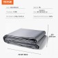 VEVOR Tarp Αδιάβροχο 487,7 x 609,6 cm, Πλαστικό κάλυμμα Poly Tarp 0,25 mm, Πολλαπλών χρήσεων στο σκίσιμο UV και ανθεκτικό στη θερμοκρασία μουσαμά εξωτερικού χώρου με ενισχυμένους δακτύλιους υψηλής αντοχής (Ασημί/Καφέ)