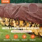 VEVOR Tarp 609,6 x 1219,2 cm 0,41 mm Εξαιρετικά πάχος, αδιάβροχο κάλυμμα από πολυ πλαστικό μουσαμά, μουσαμάς εξωτερικού χώρου πολλαπλών χρήσεων με δακτύλιους & ενισχυμένες άκρες για φορτηγό, RV, Σκάφος, Κάμπινγκ (Καφέ)
