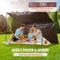 VEVOR Tarp 609,6 x 1219,2 cm 0,41 mm Εξαιρετικά πάχος, αδιάβροχο κάλυμμα από πολυ πλαστικό μουσαμά, μουσαμάς εξωτερικού χώρου πολλαπλών χρήσεων με δακτύλιους & ενισχυμένες άκρες για φορτηγό, RV, Σκάφος, Κάμπινγκ (Καφέ)