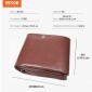 VEVOR Tarp 609,6 x 1219,2 cm 0,41 mm Εξαιρετικά πάχος, αδιάβροχο κάλυμμα από πολυ πλαστικό μουσαμά, μουσαμάς εξωτερικού χώρου πολλαπλών χρήσεων με δακτύλιους & ενισχυμένες άκρες για φορτηγό, RV, Σκάφος, Κάμπινγκ (Καφέ)