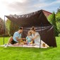 VEVOR Tarp 609,6 x 1219,2 cm 0,41 mm Εξαιρετικά πάχος, αδιάβροχο κάλυμμα από πολυ πλαστικό μουσαμά, μουσαμάς εξωτερικού χώρου πολλαπλών χρήσεων με δακτύλιους & ενισχυμένες άκρες για φορτηγό, RV, Σκάφος, Κάμπινγκ (Καφέ)