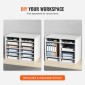 VEVOR Literature Organizers, Ταχυδρομική θυρίδα γραφείου 12 θέσεων με ρυθμιζόμενα ράφια, Ξύλο Literature Sorter 51,8 x 30,5 x 40,9 cm για γραφείο, σπίτι, τάξη, οργάνωση αίθουσες αλληλογραφίας, EPA Certified White