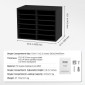 VEVOR Wood Literature Organizer, 12 διαμερίσματα, Ταξινόμηση αρχείων με αφαιρούμενα ράφια, Υποδοχή γραμματοκιβωτίων για Office Home Classroom Οργανισμός Mailrooms, Πιστοποίηση EPA, Μαύρο