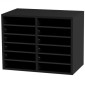 VEVOR Wood Literature Organizer, 12 διαμερίσματα, Ταξινόμηση αρχείων με αφαιρούμενα ράφια, Υποδοχή γραμματοκιβωτίων για Office Home Classroom Οργανισμός Mailrooms, Πιστοποίηση EPA, Μαύρο