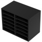 VEVOR Wood Literature Organizer, 12 διαμερίσματα, Ταξινόμηση αρχείων με αφαιρούμενα ράφια, Υποδοχή γραμματοκιβωτίων για Office Home Classroom Οργανισμός Mailrooms, Πιστοποίηση EPA, Μαύρο