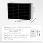VEVOR Wood Literature Organizer, 36 διαμερίσματα, Ταξινόμηση αρχείων με αφαιρούμενα ράφια, Υποδοχή γραμματοκιβωτίων για Office Home Classroom Οργανισμός Mailrooms, Πιστοποίηση EPA, Μαύρο