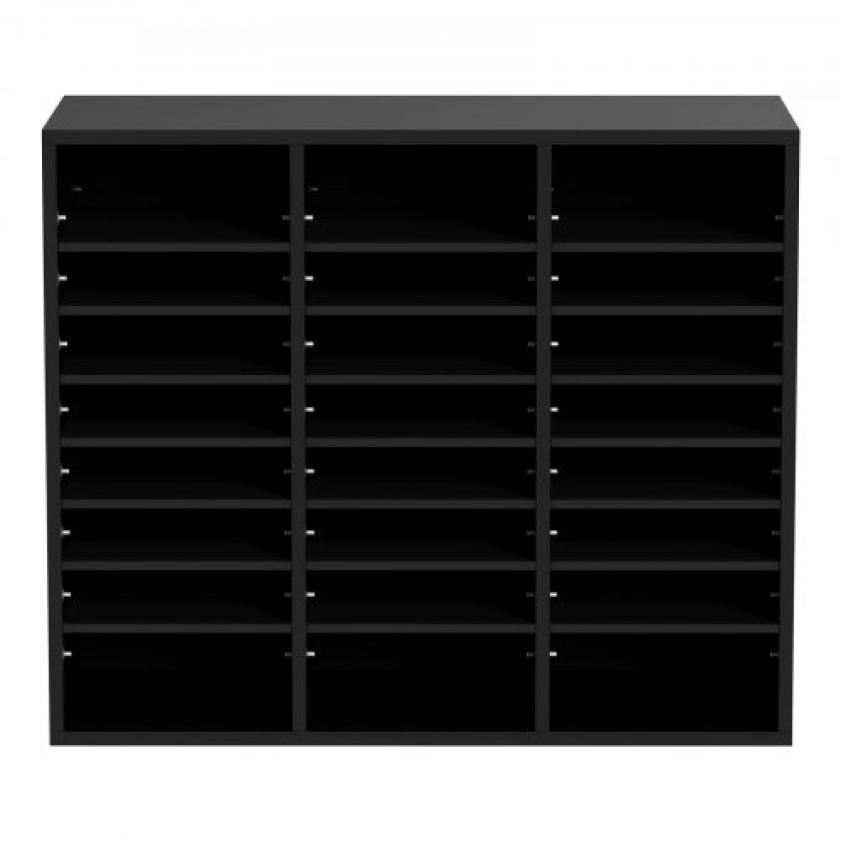 VEVOR Wood Literature Organizer, 24 διαμερίσματα, Ταξινόμηση αρχείων με αφαιρούμενα ράφια, Υποδοχή γραμματοκιβωτίων για Office Home Classroom Mailrooms Organization, Πιστοποίηση EPA, Μαύρο