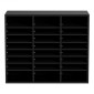 VEVOR Wood Literature Organizer, 24 διαμερίσματα, Ταξινόμηση αρχείων με αφαιρούμενα ράφια, Υποδοχή γραμματοκιβωτίων για Office Home Classroom Mailrooms Organization, Πιστοποίηση EPA, Μαύρο