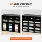 VEVOR Wood Literature Organizer, 24 διαμερίσματα, Ταξινόμηση αρχείων με αφαιρούμενα ράφια, Υποδοχή γραμματοκιβωτίων για Office Home Classroom Mailrooms Organization, Πιστοποίηση EPA, Μαύρο