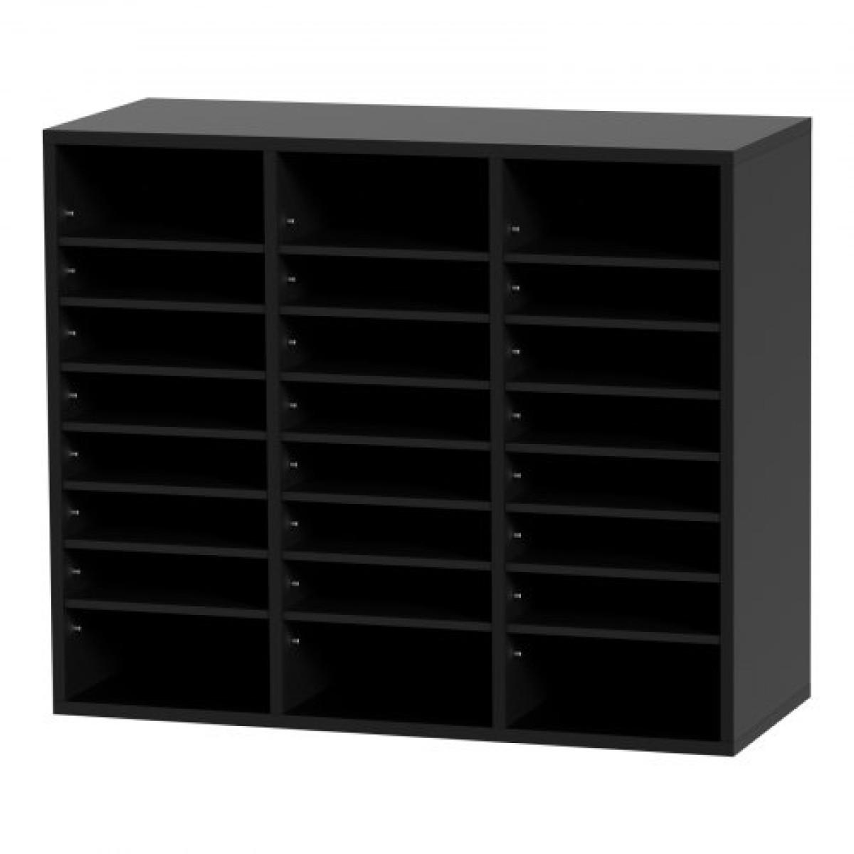 VEVOR Wood Literature Organizer, 24 διαμερίσματα, Ταξινόμηση αρχείων με αφαιρούμενα ράφια, Υποδοχή γραμματοκιβωτίων για Office Home Classroom Mailrooms Organization, Πιστοποίηση EPA, Μαύρο