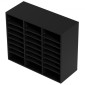 VEVOR Wood Literature Organizer, 24 διαμερίσματα, Ταξινόμηση αρχείων με αφαιρούμενα ράφια, Υποδοχή γραμματοκιβωτίων για Office Home Classroom Mailrooms Organization, Πιστοποίηση EPA, Μαύρο