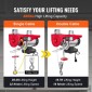 VEVOR Electric Hoist, 399,2 kg Ανυψωτική ικανότητα, 850W 220V Ηλεκτρικό συρμάτινο βαρούλκο με ασύρματο τηλεχειριστήριο, 1219 cm Ύψος ανύψωσης μονού καλωδίου & κινητήρας καθαρού χαλκού, για εργοστάσιο αποθήκης γκαράζ
