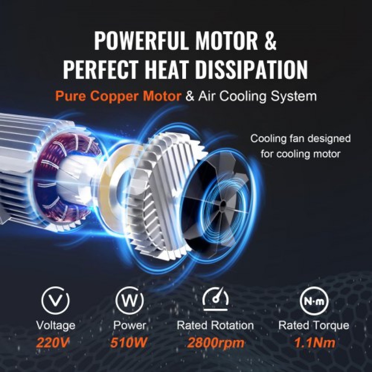 VEVOR Electric Hoist, 249,5 kg Ανυψωτική ικανότητα, 510W 220V Ηλεκτρικό συρμάτινο βαρούλκο με ασύρματο τηλεχειριστήριο, 1219 cm Ύψος ανύψωσης μονού καλωδίου & κινητήρα καθαρού χαλκού, για εργοστάσιο αποθήκης γκαράζ
