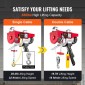 VEVOR Electric Hoist, 249,5 kg Ανυψωτική ικανότητα, 510W 220V Ηλεκτρικό συρμάτινο βαρούλκο από ατσάλι με ενσύρματο τηλεχειριστήριο 427 cm, Ύψος ανύψωσης μονού καλωδίου 1219 cm & μοτέρ καθαρού χαλκού, για εργοστάσιο αποθήκης γκαράζ