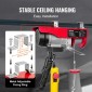 VEVOR Electric Hoist, 249,5 kg Ανυψωτική ικανότητα, 510W 220V Ηλεκτρικό συρμάτινο βαρούλκο από ατσάλι με ενσύρματο τηλεχειριστήριο 427 cm, Ύψος ανύψωσης μονού καλωδίου 1219 cm & μοτέρ καθαρού χαλκού, για εργοστάσιο αποθήκης γκαράζ