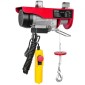 VEVOR Electric Hoist, 249,5 kg Ανυψωτική ικανότητα, 510W 220V Ηλεκτρικό συρμάτινο βαρούλκο από ατσάλι με ενσύρματο τηλεχειριστήριο 427 cm, Ύψος ανύψωσης μονού καλωδίου 1219 cm & μοτέρ καθαρού χαλκού, για εργοστάσιο αποθήκης γκαράζ