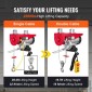 VEVOR Electric Hoist, 998 kg ανυψωτική ικανότητα, 1600W 220V ηλεκτρικό συρμάτινο βαρούλκο από ατσάλι με ενσύρματο τηλεχειριστήριο 427 cm, Ύψος ανύψωσης μονού καλωδίου 1219 cm & κινητήρας καθαρού χαλκού, για εργοστάσιο αποθήκης γκαράζ